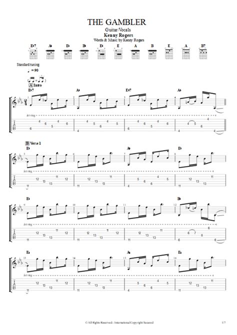the gambler tab|How to play The Gambler by Kenny Rogers on guitar .